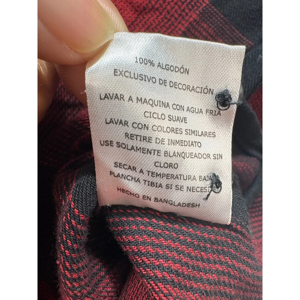 Levis Mens XXL Red Black Buffalo Plaid Flannel‎ Button Down Shirt 3LDLW10201 NEW